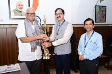 Prof. Harilal Menon, Vice Chancellor, Goa University along with Prof. S. N. Dhuri, Registrar, Goa University Called on Hon'ble Governor At Raj Bhavan.  