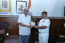 Shri Manoj Bhatia, TM, Commandant Coast Guard, Goa, Called on Hon'ble Governor At Raj Bhavan.