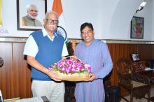 Shri. Damu Naik, State President (BJP), Goa, ⁠along with Shri Sanjeev Desai, State Treasurer, ⁠Shri Sidharth Kuncalienker, State Gen Secretary, ⁠Shri Sarvanand Bhagat, State Gen Secretary, ⁠Shri Rupesh Palyekar Called on Hon'ble Governor At Raj Bhavan.