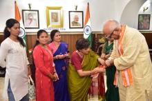 Raksha Bandhan by Sarita Borkar and others, RSS Mahila Wing Goa 