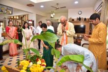 Hon'ble Governor visited residence of Shri Rajendra Vishwanath Arlekar, Honble Governor of Kerala, at Bogmalo, Vasco-Goa.  