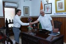 Shri Rohit Monserrate, Mayor, Corporation of the City of Panaji Called on Hon'ble Governor At Raj Bhavan.  