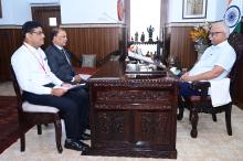 Shri Menino D’sousa IAS (Retd.) State Election Commissioner Goa, Shri Venancio Furtado Secretary State Election Commission called on Hon'ble Governor At Raj Bhavan.  