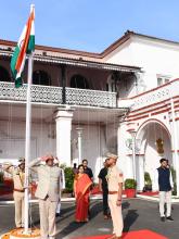 Flag Hoisting by the Hon'ble Governor on Goa Liberation Day 2025 at Lok Bhavan.