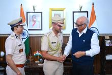 Hon'ble Governor attended Pipping Ceremony of Shri Akshat Aayush, IPS, ADC Police 
