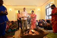 Hon'ble Governor Attended Ganesh Janmostov Pooja, Prayer Hall, Staff Residence
